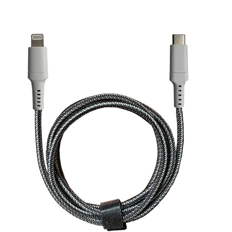 USB-C to Lightning (C94) PET braided cable black and white